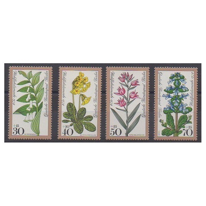 Stamps - West Germany (FRG - Berlin) - 1978 - Nb 535/538 - Flowers