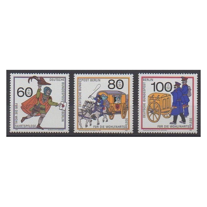 Timbres - Allemagne occidentale (RFA - Berlin) - 1989 - No 813/815 - Service postal