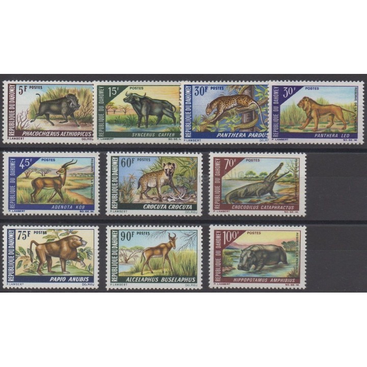 Stamps - Theme various animals - Dahomey - 1968 - Nb 265/274
