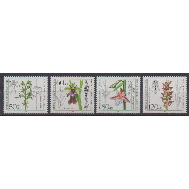 Timbres - Allemagne occidentale (RFA - Berlin) - 1984 - No 685/688 - Fleurs