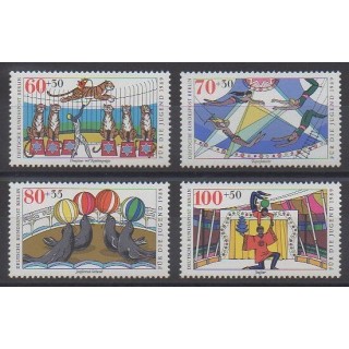 Stamps - West Germany (FRG - Berlin) - 1989 - Nb 799/802 - Circus