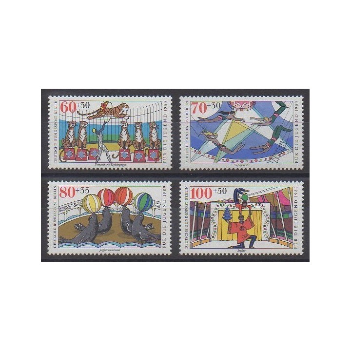 Timbres - Allemagne occidentale (RFA - Berlin) - 1989 - No 799/802 - Cirque