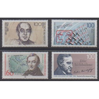 Timbres - Allemagne occidentale (RFA - Berlin) - 1989 - No 807/810 - Célébrités