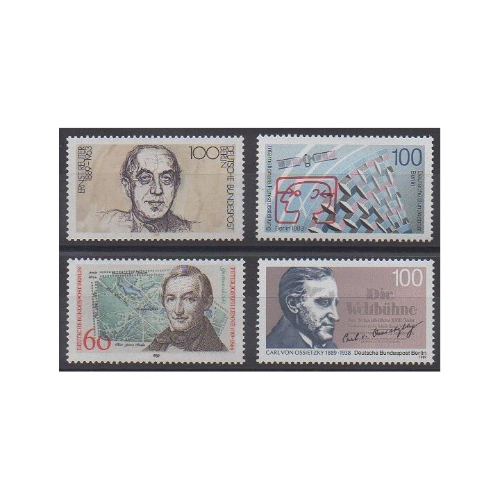 Timbres - Allemagne occidentale (RFA - Berlin) - 1989 - No 807/810 - Célébrités