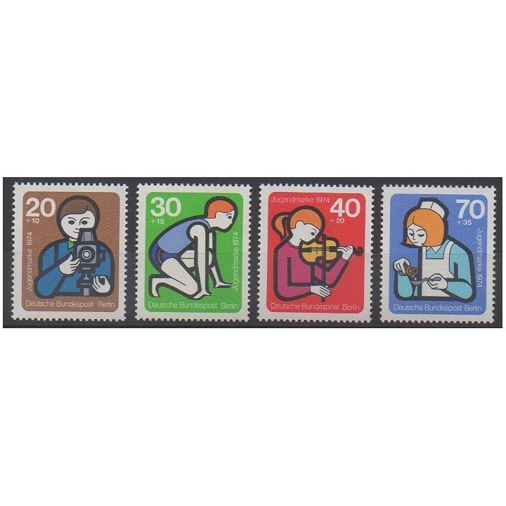 Timbres - Allemagne occidentale (RFA - Berlin) - 1974 - No 430/433 - Enfance
