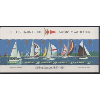 Timbres - Thème bateaux - Guernesey - 1991 - No BF 13