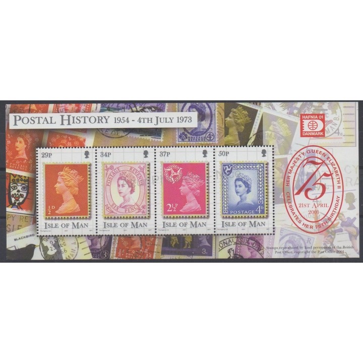 Timbres - Thème timbres sur timbres - Man (Ile de) - 2001 - No BF 47
