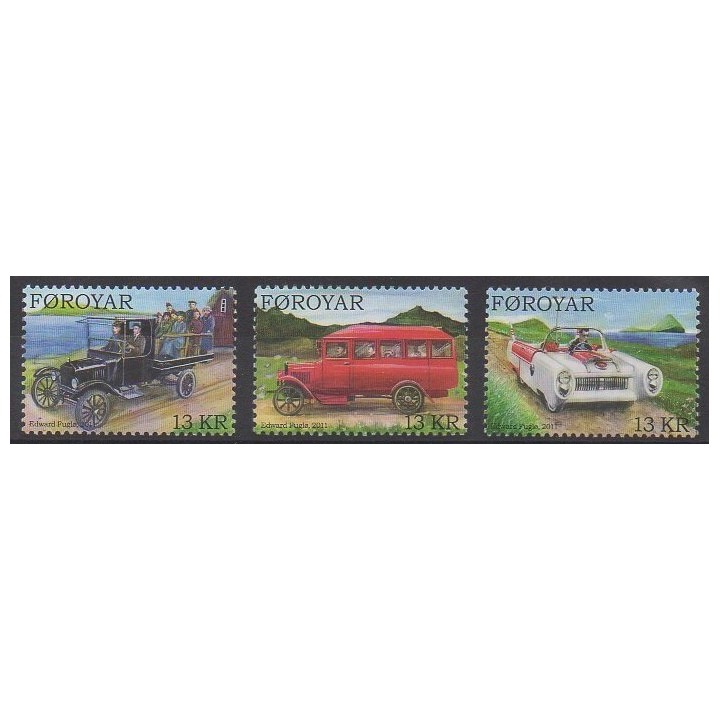 Timbres - Féroé (Iles) - 2011 - No 729/731 - Voitures