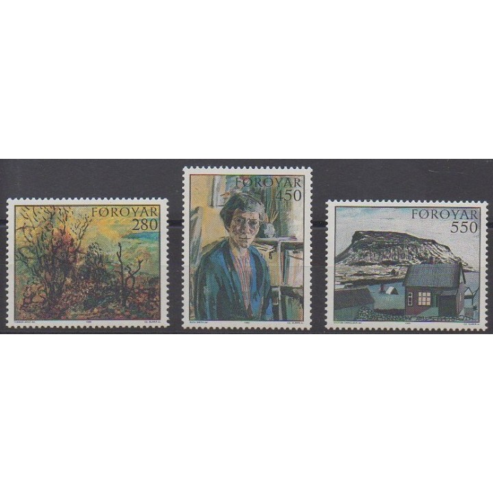 Timbres - Féroé (Iles) - 1985 - No 112/114 - Peinture