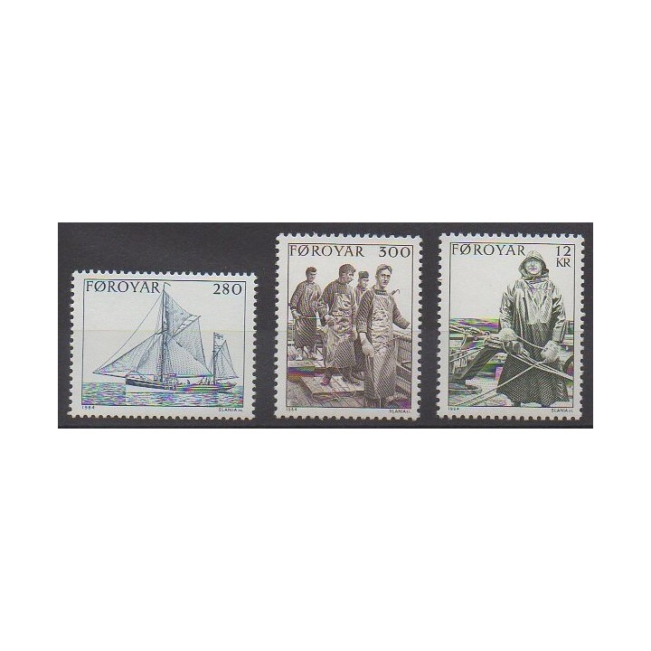 Timbres - Féroé (Iles) - 1984 - No 97/99 - Artisanat ou métiers