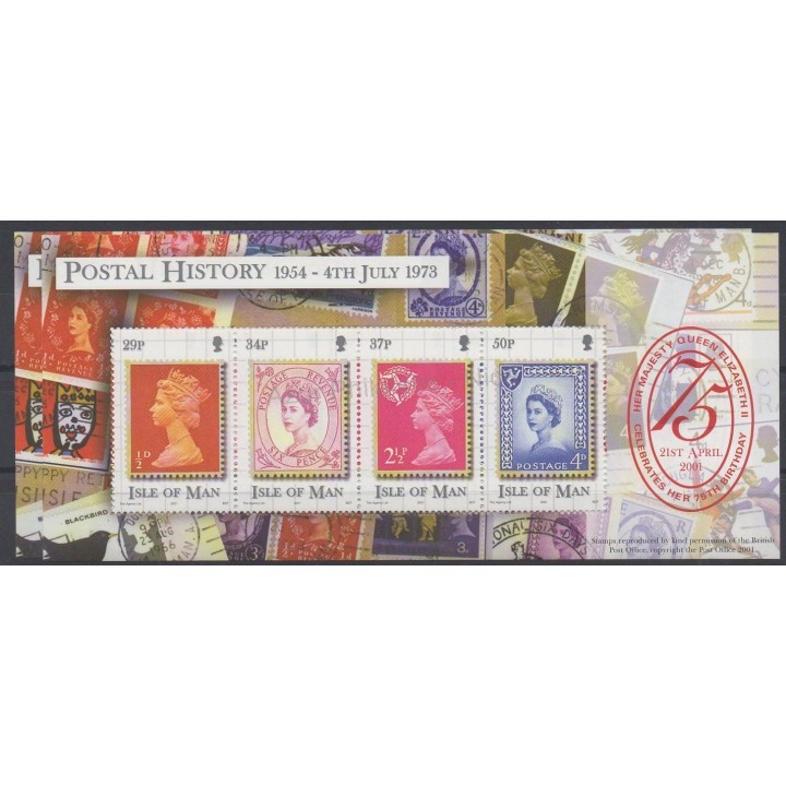Timbres - Thème timbres sur timbres - Man (Ile de) - 2001 - No BF 46