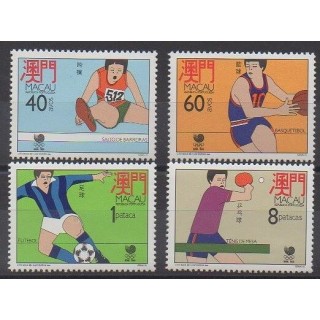 Timbres - Macao - 1988 - No 571/574 - Sports divers