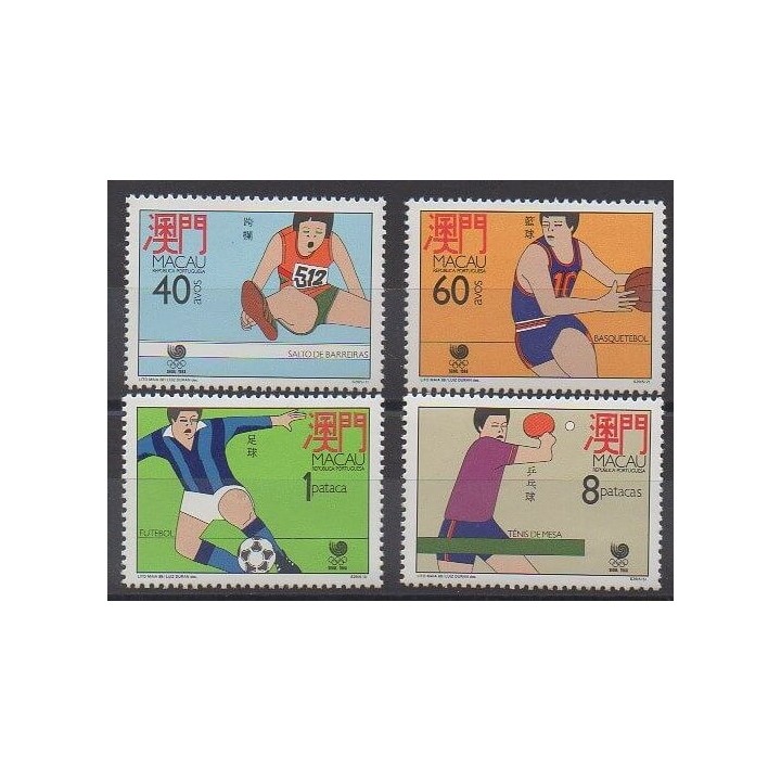 Stamps - Macao - 1988 - Nb 571/574 - Various sports