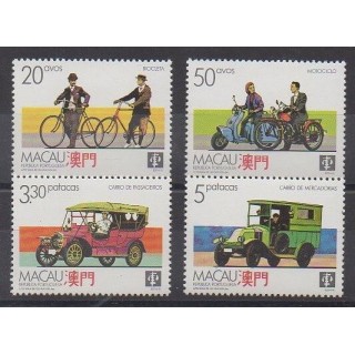 Timbres - Macao - 1988 - No 567/570 - Transports