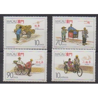 Timbres - Macao - 1987 - No 555/558 - Transports