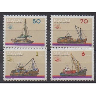 Timbres - Macao - 1985 - No 519/522 - Navigation