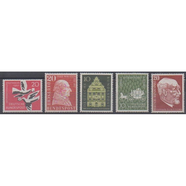 Timbres - Allemagne occidentale (RFA) - 1957 - No 148/152