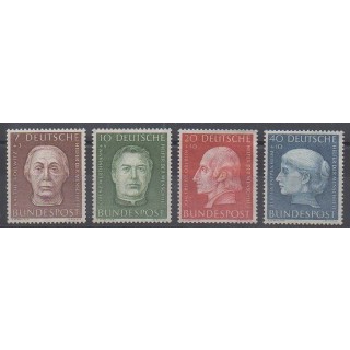 Stamps - West Germany (FRG) - 1954 - Nb 76/79 - Celebrities