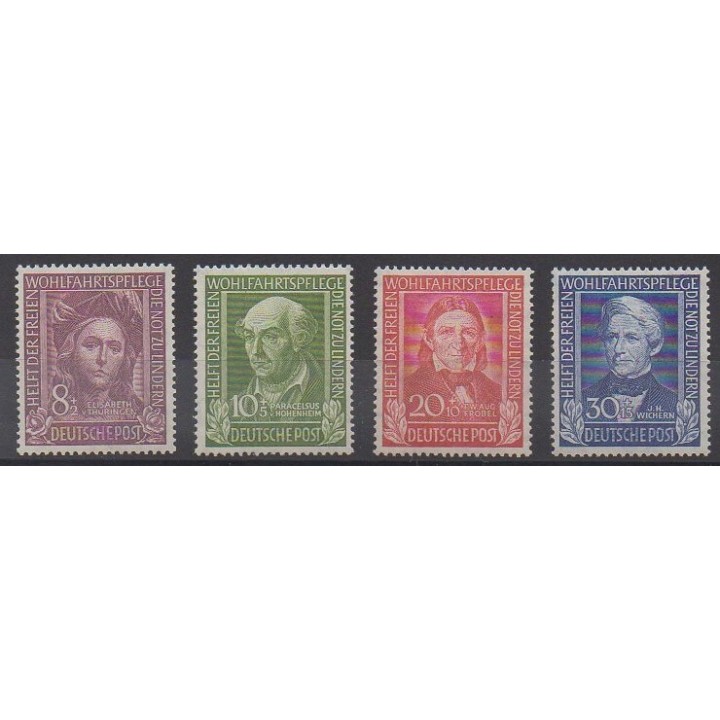 Timbres - Allemagne occidentale (RFA) - 1949 - No 3/6 - Célébrités