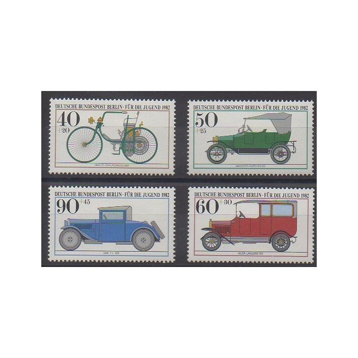 Timbres - Allemagne occidentale (RFA - Berlin) - 1982 - No 621/624 - Voitures