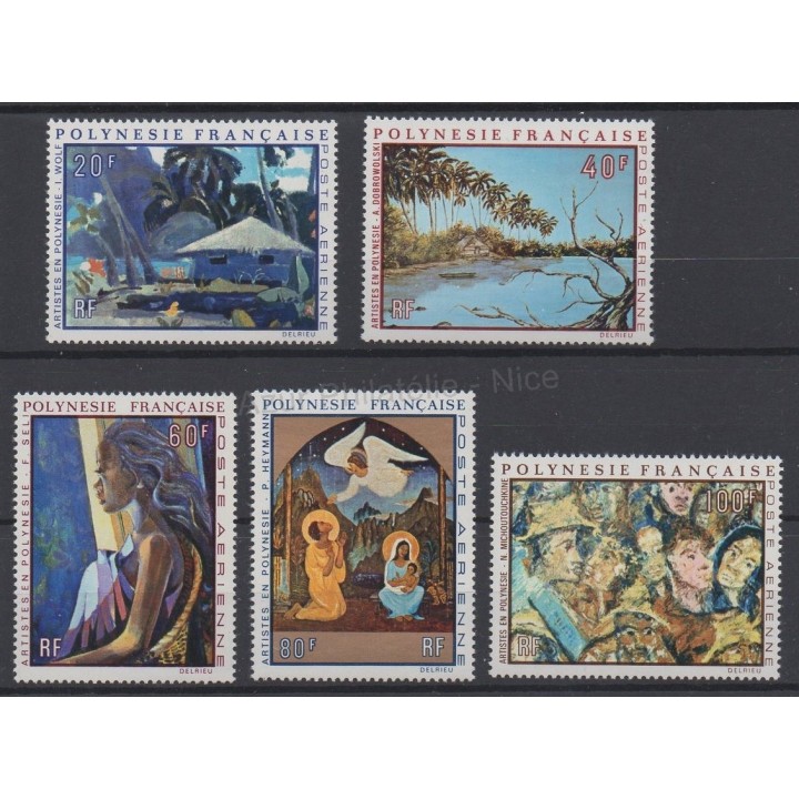 Stamps - Theme paintings - Polynesia - Airmail - 1972 - Nb PA55/PA59