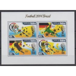 Stamps - Theme soccer world cup - Maldives - 2014 - Nb 4465/4468
