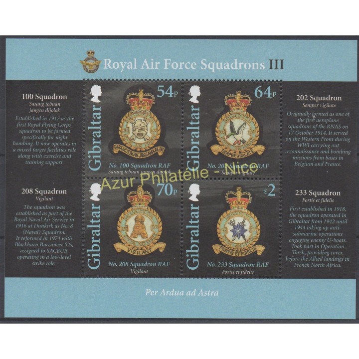 Timbres - Thème avions - Gibraltar - 2014 - No 1648/1651