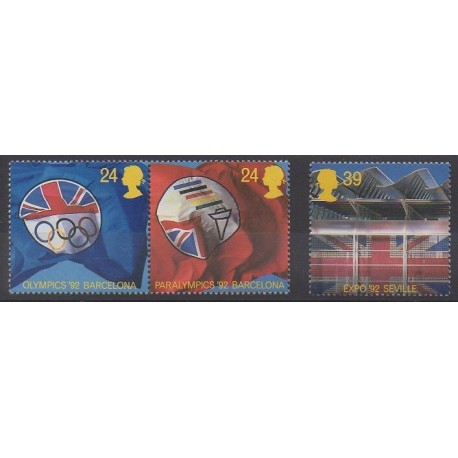 Grande-Bretagne - 1992 - No 1621/1623 - Jeux Olympiques d'été