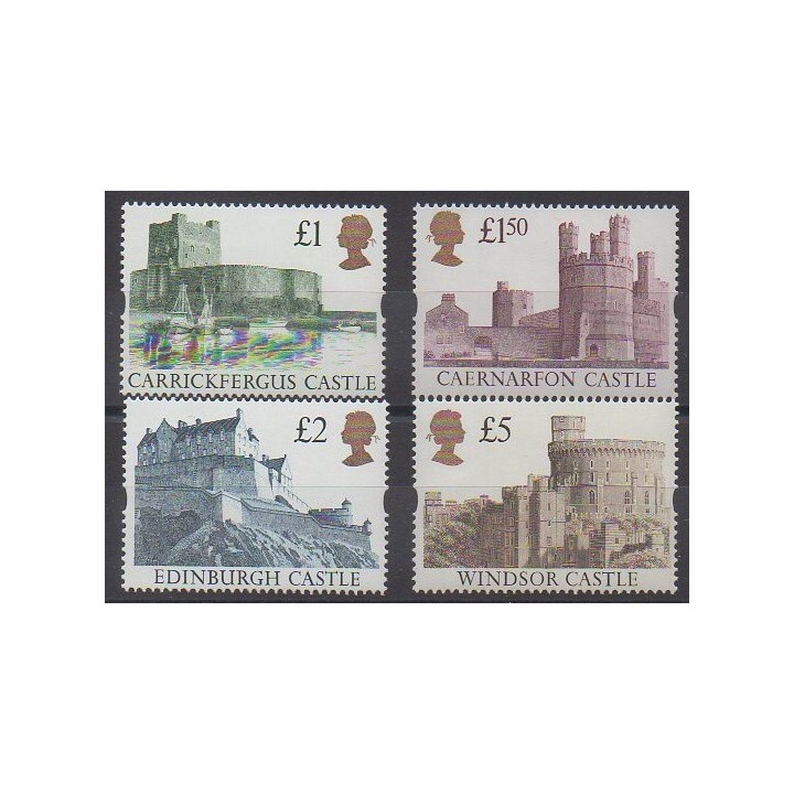 Stamps - Great Britain - 1992 - Nb 1615/1618 - Castles