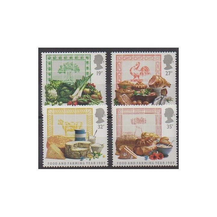 Timbres - Grande-Bretagne - 1989 - No 1372/1375 - Gastronomie