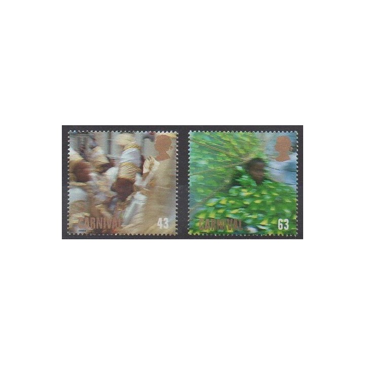 Timbres - Grande-Bretagne - 1998 - No 2054/2055 - Masques ou carnaval