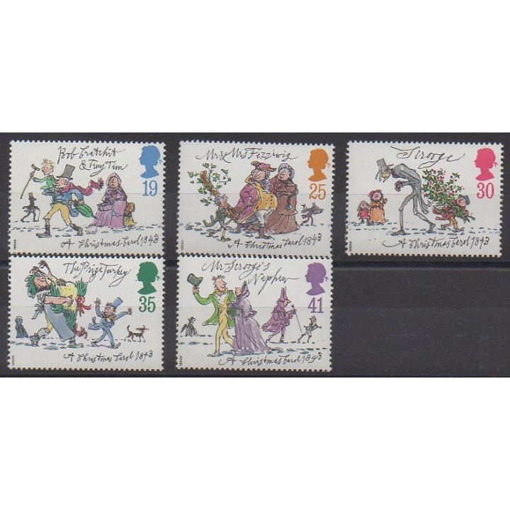 Stamps - Great Britain - 1993 - Nb 1704/1708 - Christmas
