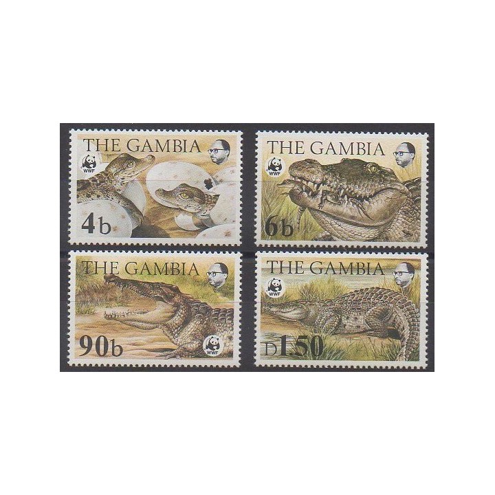 Stamps - Gambia - 1984 - Nb 510/513 - Reptils
