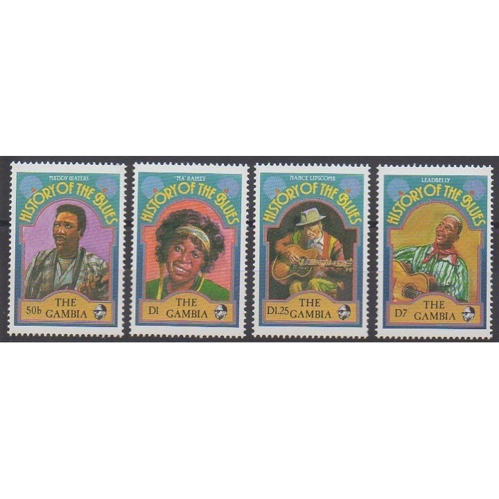 Timbres - Gambie - 1992 - No 1191/1194 - Musique
