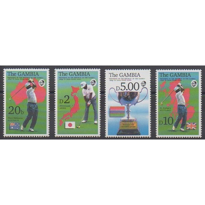Timbres - Gambie - 1992 - No 1238/1241 - Sports divers