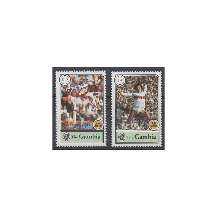 Timbres - Gambie - 1994 - No 1687/1688 - Jeux Olympiques d'été