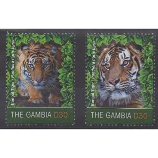 Timbres - Gambie - 2011 - No 5019/5020 - Mammifères