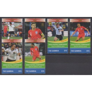 Timbres - Gambie - 2010 - No 5018T/5018Y - Coupe du monde de football
