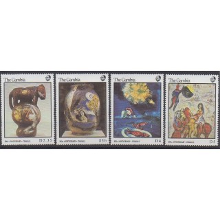Timbres - Gambie - 1987 - No 632/635 - Peinture