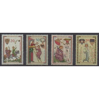 Stamps - Lienchtentein - 1962 - Nb 373/376 - Paintings