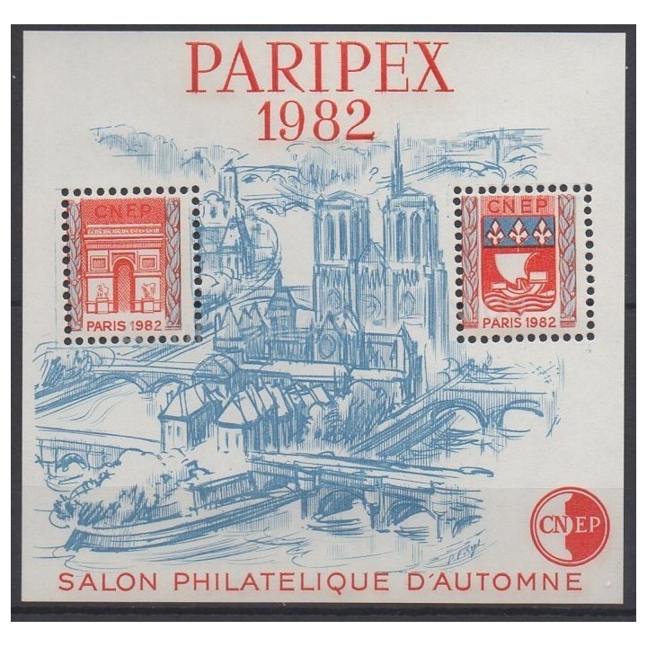 Timbres - Thème sites  - France - Feuillets CNEP - 1982 - No CNEP 3A