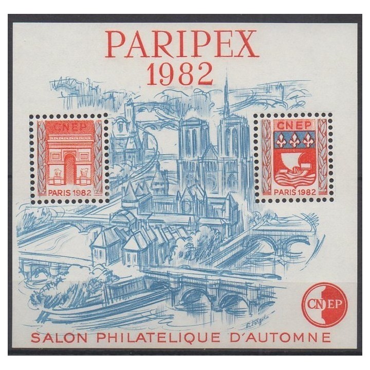 Timbres - Thème sites  - France - Feuillets CNEP - 1982 - No CNEP 3