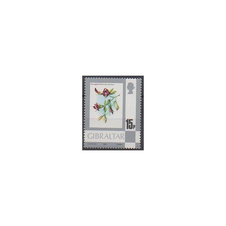 Timbres - Gibraltar - 1980 - No 415 - Fleurs