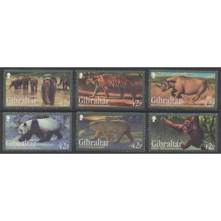 Stamps - Gibraltar - 2011 - Nb 1431/1436 - Mamals - Endangered species - WWF
