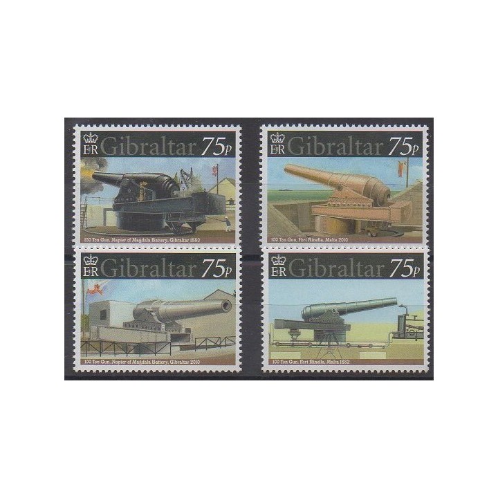 Timbres - Gibraltar - 2010 - No 1359/1362 - Histoire militaire