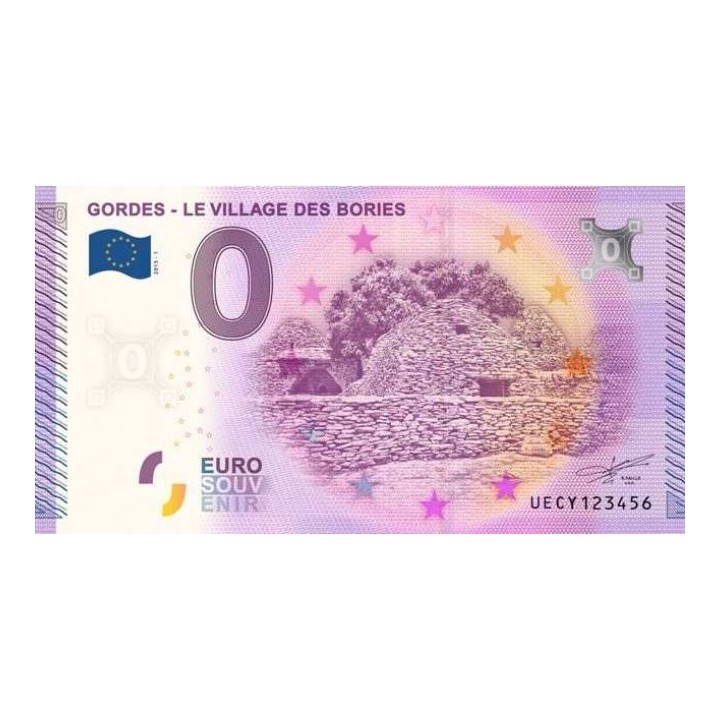 Billet souvenir - Gordes - le village des Bories - 2015