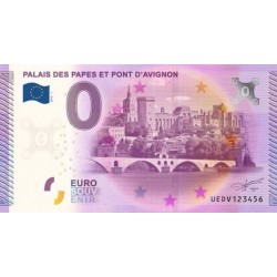 Euro banknote memory - 84 - Palais des papes et pont d'Avignon - 2015