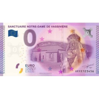 Billet souvenir - Sanctuaire Notre-Dame de Vassivière - 2015