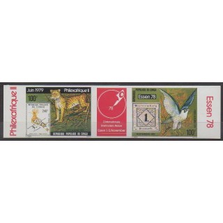 Stamps - Congo (Republic of) - 1978 - Nb PA244A ND - Stamps on stamps - Philately - Birds