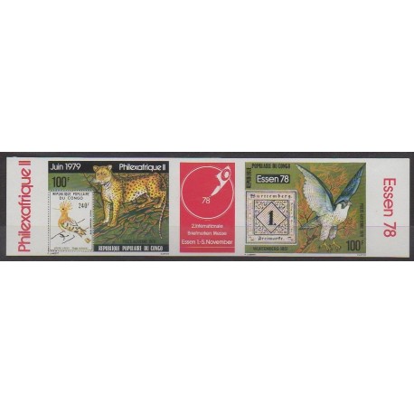 Congo (République du) - 1978 - No PA244A ND - Timbres sur timbres - Philatélie - Oiseaux